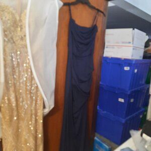 NEW With Tag ! Eynmin Women Surreal Dress Navy Blue Size M